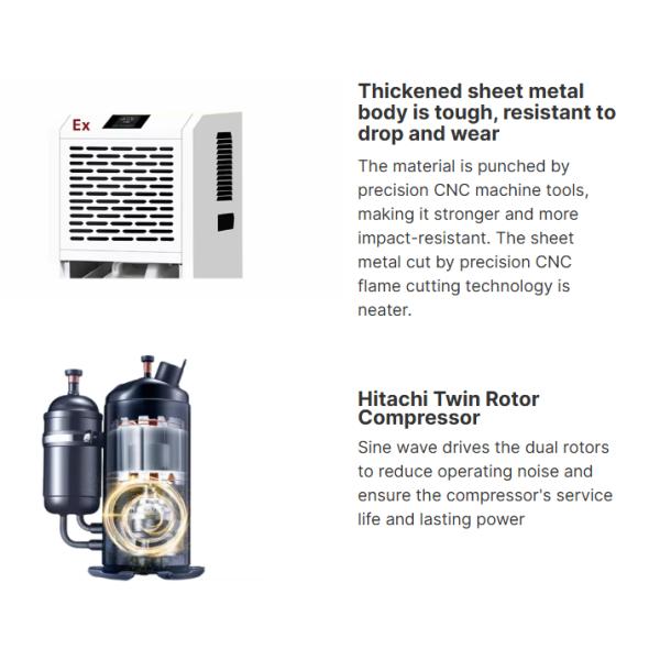 288L Commercial Explosion-proof Industrial Dehumidifier Moisture Absorber Mobile Outdoor Dehumidifier Greenhouse