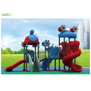 China Kids Outdoor Amusement Park Playground Equipment Safety Plastic Slide Hot Sale