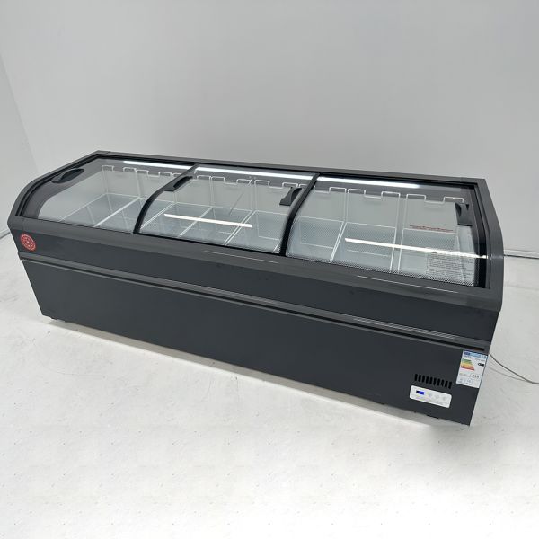 Energy Efficiency Glass Top Display Freezer Horizontal Island Refrigerator