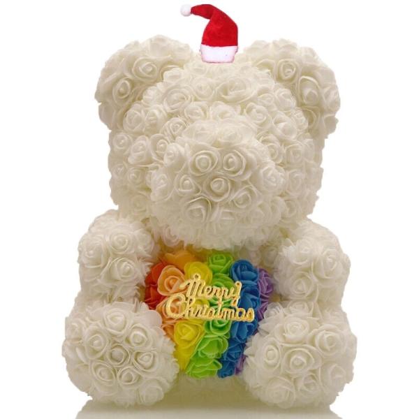 Long Lasting Preserved 40cm Size Roses Bear with Gift box That Lasting 3 Years  Valantines day gift