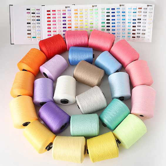 Monofilament Sewing 100 Spun Polyester Yarn Anti Bacterial Elastic Cotton Weft 203 20S/3