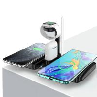 6 multiusos en los teléfonos inalámbricos de 1 base de conexión del cargador para Airpords