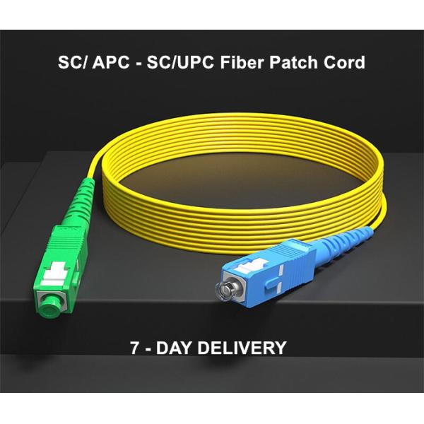Желтый SC 3.0mm к гибкому проводу оптического волокна одиночного режима SC