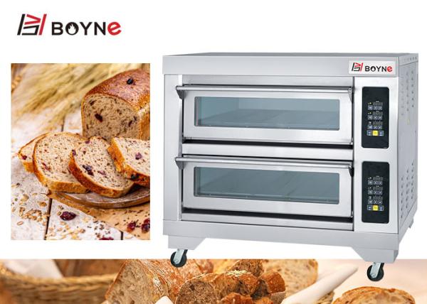 380v Double Layer Four Trays Baking Oven Stainless Steel for Hotel