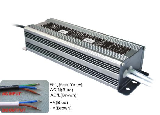 12V Outdoor LED Driver Controller 100W Cooling By Free Air Convection 2 Year Warranty