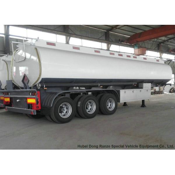 50 -55Cbm Stainless Steel Tanker Semi Trailer , 3 Axle Gasoline / Diesel Fuel Tank Trailer