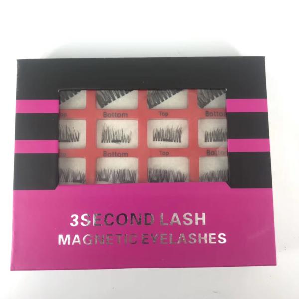 Premium Flexible Dramatic Magnetic False Lashes Natural Black For Daily Makeup