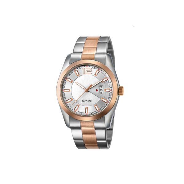 Water Resistant Men's Quartz Wrist Watch Stainless Steel Solid Bracelet Sapphire Glass