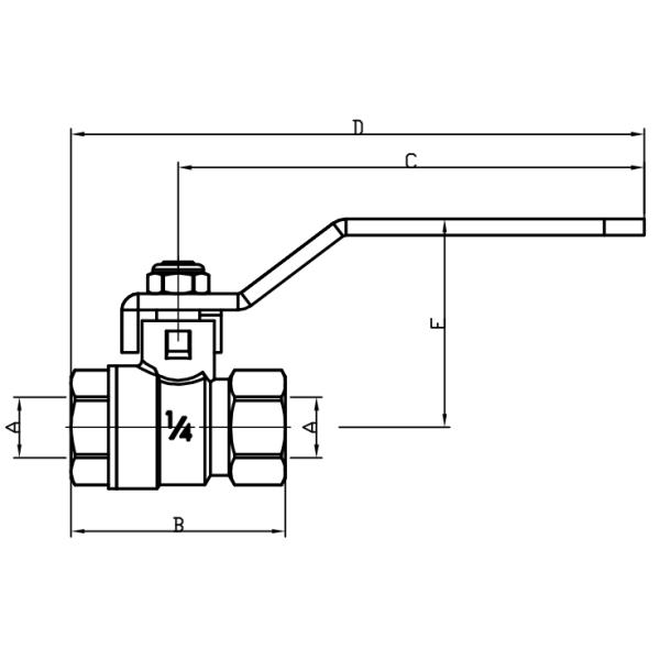4 Inch Female X Female 600 WOG Brass Ball Valves