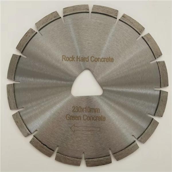 Silver 12 Inch Early Entry Diamond Concrete Saw Blades Soff Cut Skid Plates