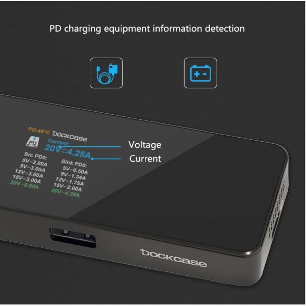 Digital display 7 in 1 TYPE C HUB, directly display the performance and performance of external equipment