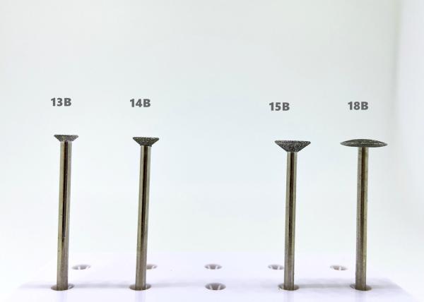 Laboratório dental galvanizado do departamento do cone de Diamond Stone Bur Polishing Inverted que mói o tamanho grande