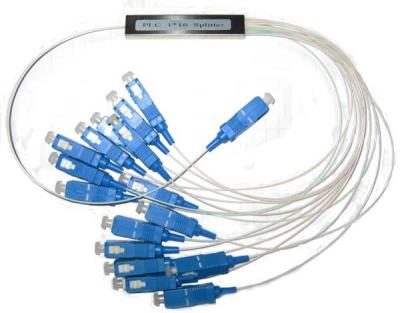manutenção programada G657A1 Mini Steel Tube do SC UPC do divisor do PLC da fibra ótica 1x16 1 medidor 900um