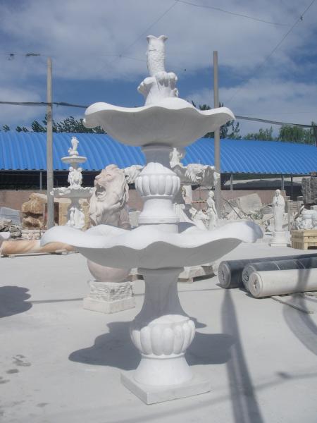 Garden stone fountain with pool, outdoor green marble fountain , decorative fountain