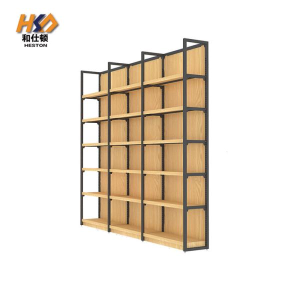 Supermarket Wooden Grocery Shelf Rack Snack Shelf 80KG 900mm 1.95M