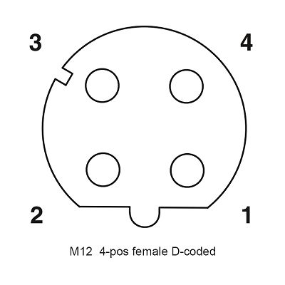 изображение 001(001) Соединитель 26AWG TPU GF кода прекращения припоя 15A M12 d