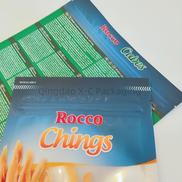 Laminated 3 Side Seal Food Grade Packaging Pouch Flat Pet Food Bags Customizable
