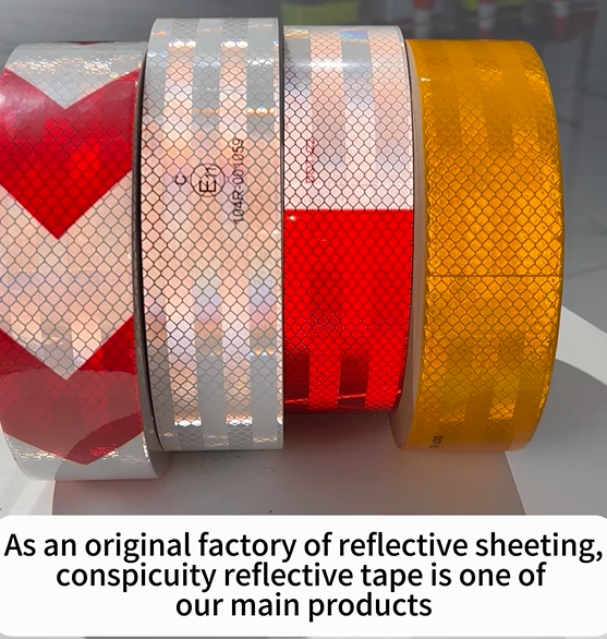 DOT-C2 Reflective Safety Tape with Glass Bead Technology Durability for Trucks