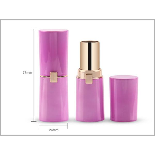 Customized Noble Purple Empty Lipstick Tubes Abs Plastic Cosmetic Tubes