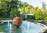 Sculpture en Rusty Corten Steel Hollow Ball pour le jardin