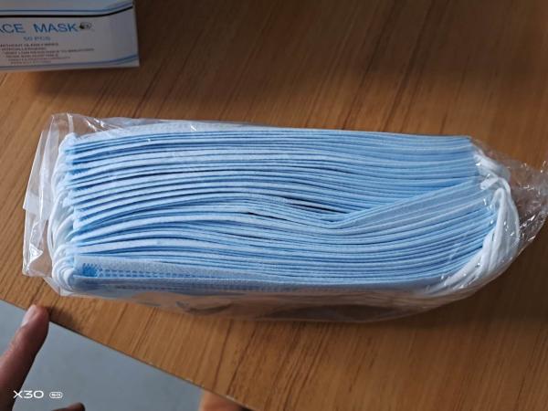 Breathable Single Use Mask 3 Ply Protective Non Woven Non Medical In Blue