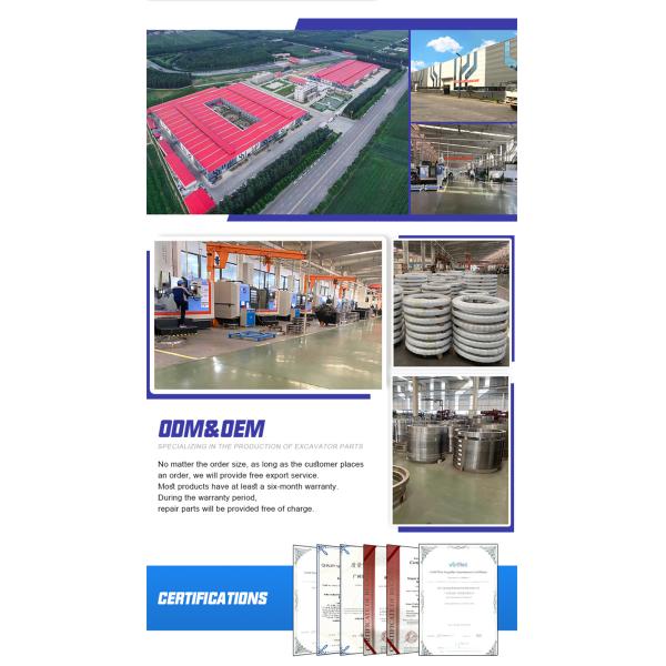 ZW EC210 swing bearing DH225-9 R210LC-7 Slew ring bearing for excavator spare parts