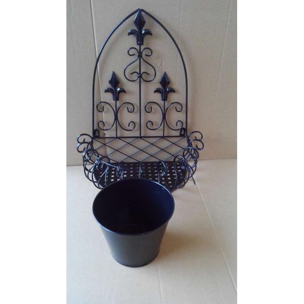 Green Flower Stand Hanging Wall Indoor Balcony Hanging Semi-Circular Flower Stand