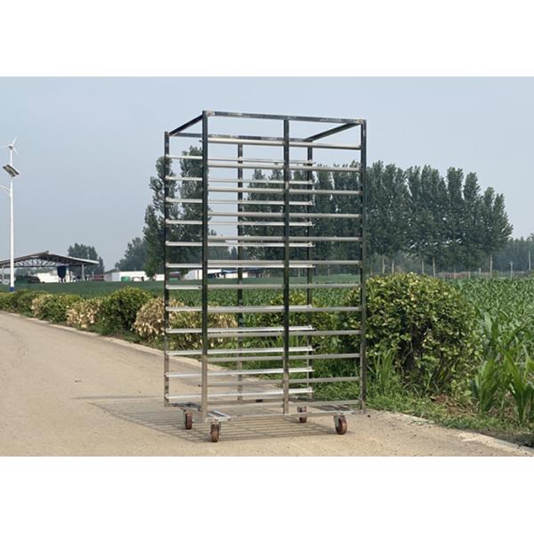 Double Line With Brake And No Brake Stainless Steel 201 304 316 / Aluminium Rack Trolley