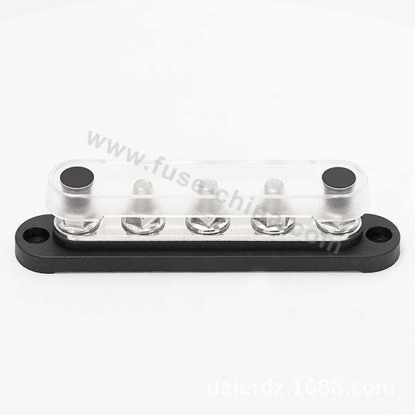 150A 48V DC Red Black 5 Way M6 Stud Busbar with Cover
