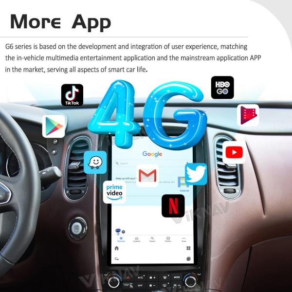 Viknav Car Radio For Infiniti QX50 EX25 (2010-2017) multimedia player Touch Screen Stereo GPS Navigation Audio