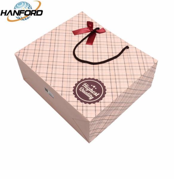 Sacos reciclados do presente do papel de embalagem do casamento com os punhos imprimíveis