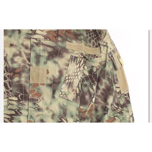 Green Python 65% Polyester Camo Army Uniform Anti UV Military Combat Uniform