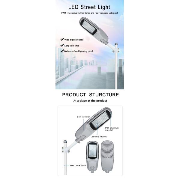 IP66 LED 	cri 75 Solar Powered Street Lights 200W For Theme Park