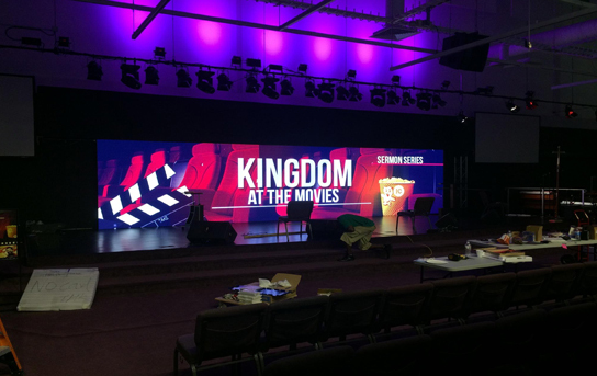 Waterproof Customize HD LED Wall 3.97mm P4 Light Weight For Rental Event