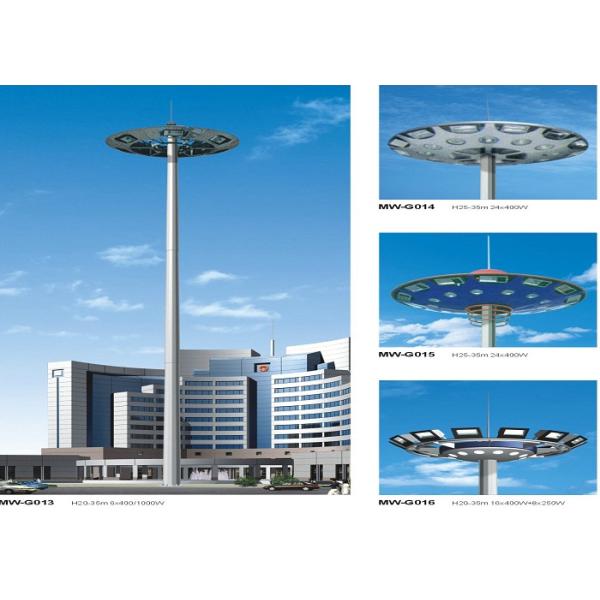 High strength Anti-corrosion Coating High Mast Pole with 400w HPS lights