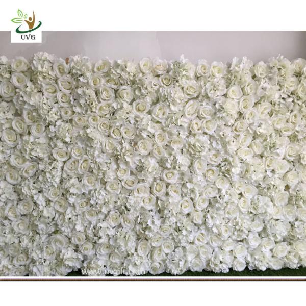 UVG wonderful silk rose wall weddings with fake penoy flowers for wedding Décor CHR1143