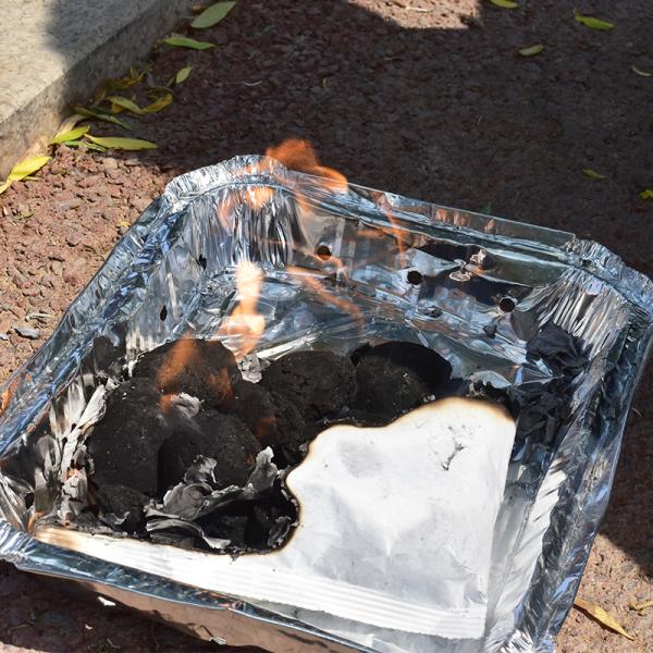 Одноразовый угольный гриль 48х31х6см Мгновенный мини угольный гриль