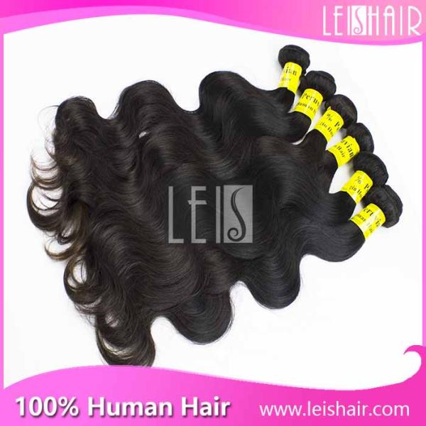Grade 5A Body Wave natural color Peruvian Remy Hair Weaving