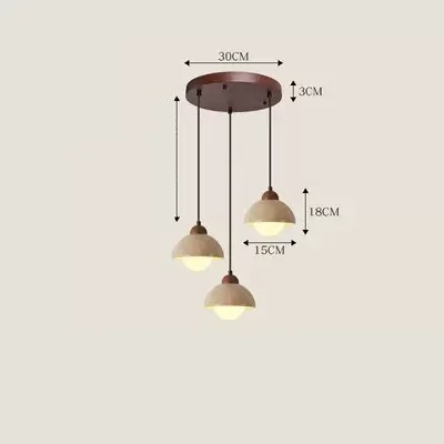 Wabi Sabi Pendant Light Designer Retro Stone Light Bedroom Bedside Dining Lights（WH-AP-676）