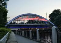 Brillo constructivo al aire libre transparente IP68 de la pantalla de la fachada LED del LED Mesh Screen Display See Through alto