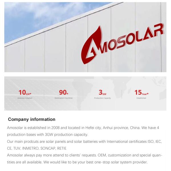 Мобильная литийная батарея Amosolar 48V для бытового использования 5kWh/10kWh LFP для хранения солнечной энергии