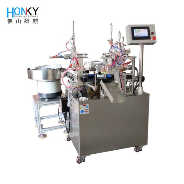 60Pcs/Min Full Automatic PCR Tube Filling And Foil Sealing Machine With Ceramic Piston Pump For Bio Reagent Filling