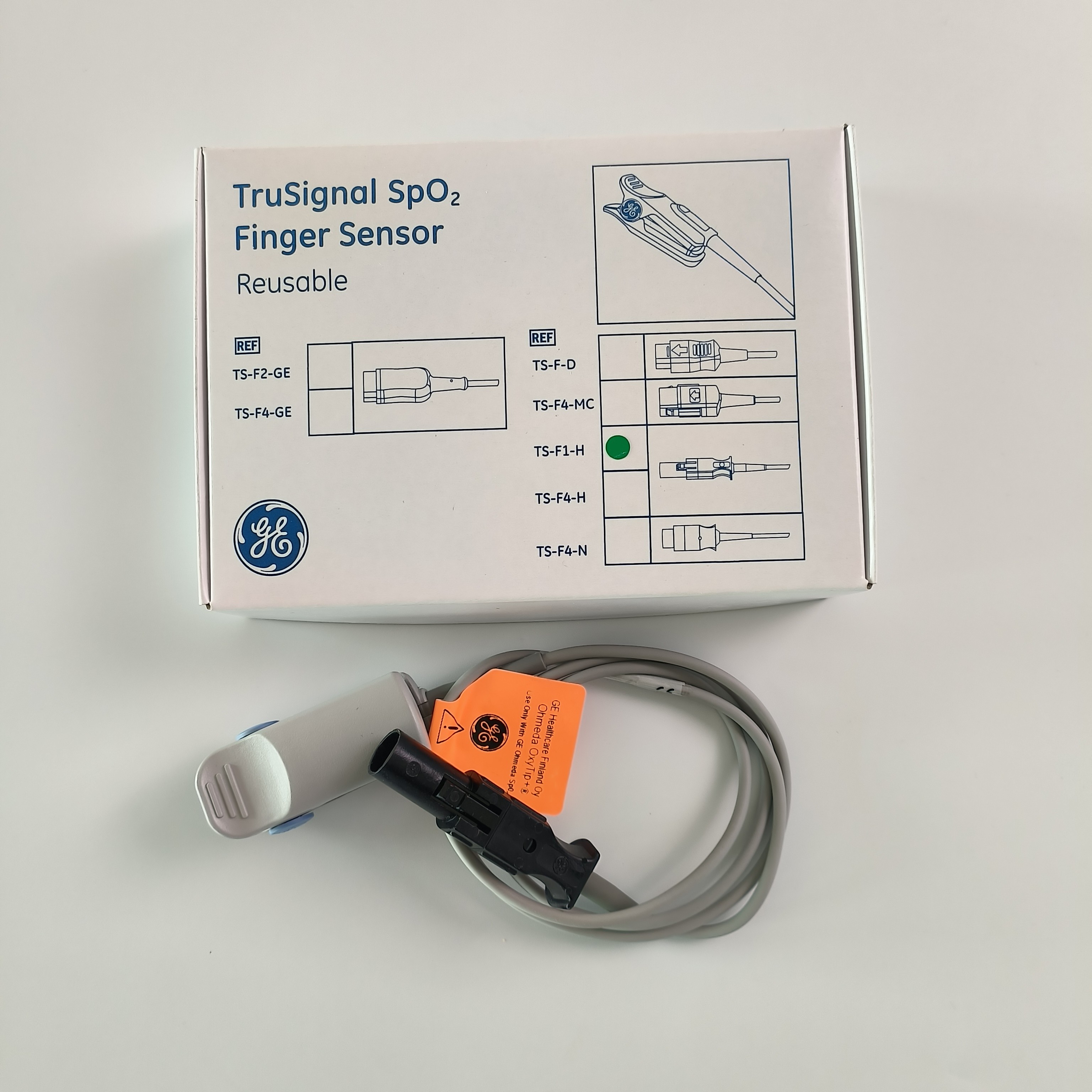 GE Original Datex-Ohmeda TruSignal SpO2 Finger Sensor многоразовый. REF: TS-F1-H