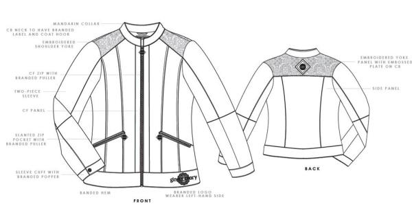 Zip Through Chocolate Ladies PU Jacket With Embroidery And Metal Ingot TW84949