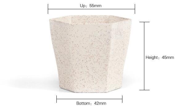 Wheat straw Compostable HEXAGON shape dessert cup,square wheat plastic dessert cup,Pla Plastic Disposable Corn Starch Cu