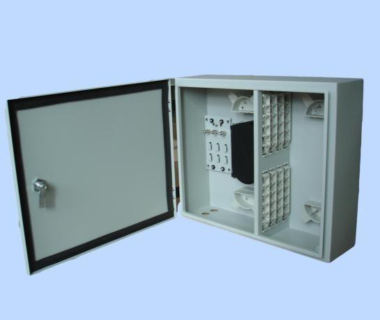 IP65 Steel SC ST Fiber Optic Distribution Box 48FO ODF Wall Mount Enclosure