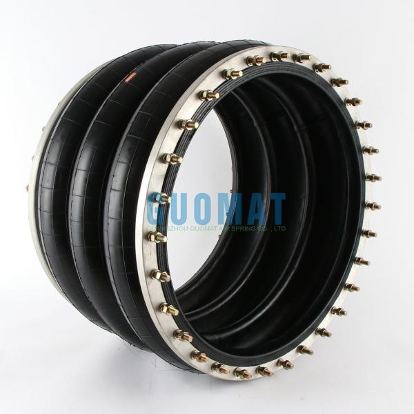 GUOMAT 3H630376 Industrial Tripled Convoluted Type Air Spring with Flange Ring