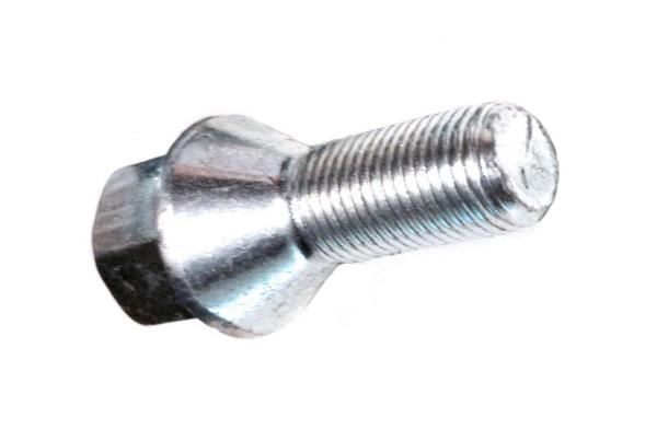 Solid Zinc Coated Wheel Lug Bolts 17 Mm Hex With 60 Degree Taper Seat