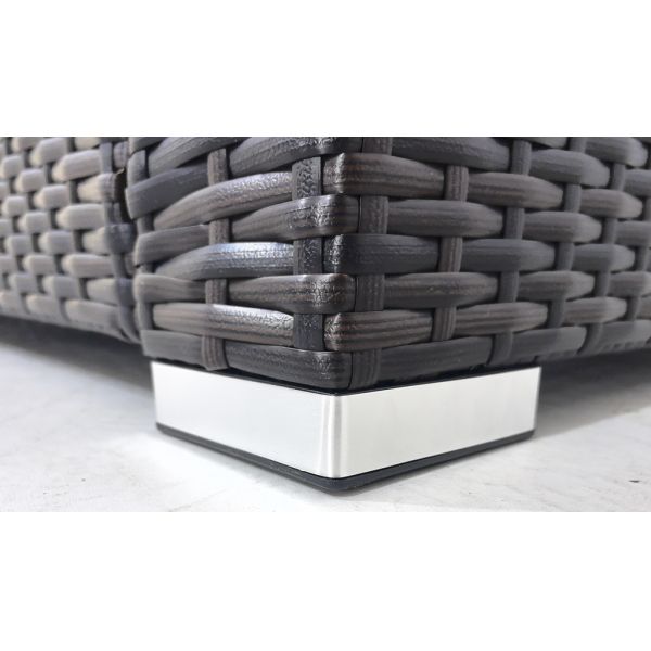 8 Pieces Set All-Weather PE Rattan Sectional Sofa Set Outdoor L-Shaped Wicker Conversation Set with Coffee Table