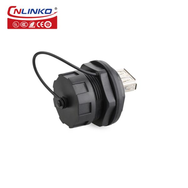 CNLINKO USB Plug Waterproof Usb 2.0 Panel Mount Waterproof Usb Female Connector